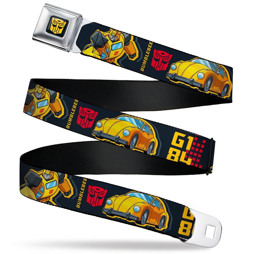 4665 Hasbro Belt, Seatbelt Buckle Belt, Transformers Generations Bumblebee